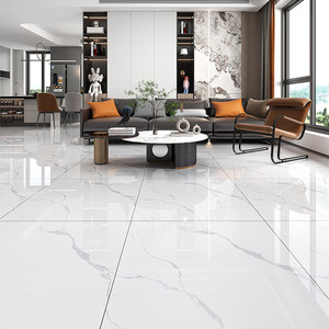 Gạch Lát Sàn Nội Thất Phổ Biến Chất Lượng Tốt Gạch Bóng Đá Cẩm Thạch Trắng Tráng Men Chống Mài Mòn - Product Image 1