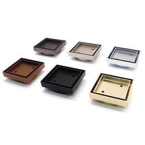 مصرف أرضي للحمام مصقول بالنيكل ، فسيفساء مطلي بالكروم مع تصريف مبطن بالنحاس ، نوع مخفي - Product Image 3