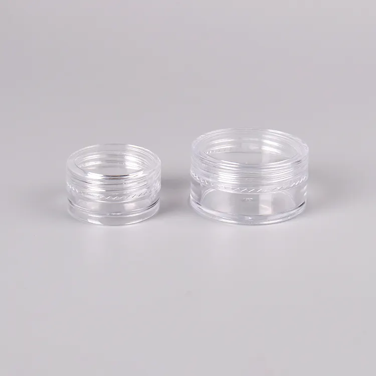 Di alta qualità 3g 5g 10g 15g 20g PS singolo jar plastica trasparente cosmetico contenitore utilizzato