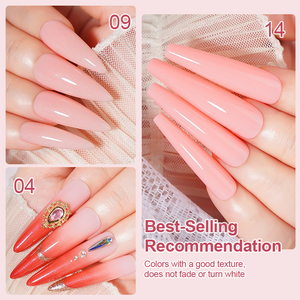 R का नाखून थोक बिक्री 24 रंग जेल बिल्डर 15 ग्राम उच्च गुणवत्ता वाली कम गर्मी कोई बर्न हेमा मुक्त एक्रिलिक ठोस हार्ड जेल बिल्डर - Product Image 5