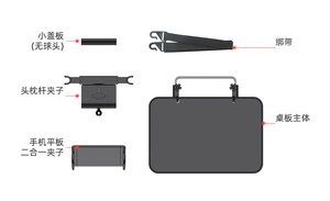 Hot Bán Đa-Chức Năng Xe Ghế Trở Lại Gắn Máy Tính Xách Tay Máy Tính Xách Tay Máy Tính Bàn Gấp Tổ Chức Với Vật Liệu Nhựa - Product Image 2