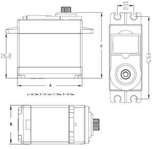 Servomotore digitale Standard dell'ingranaggio del metallo di 15KG 180 gradi per l'automobile di RC JR RC modello elicottero barca per Arduinoes UNO Robot fai da te
