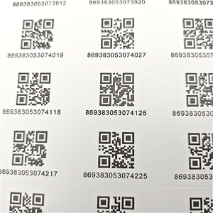 Etiqueta personalizada de código de barras para número de serie, etiqueta autoadhesiva de papel de vinilo de PVC, anticopia, código QR - Product Image 4