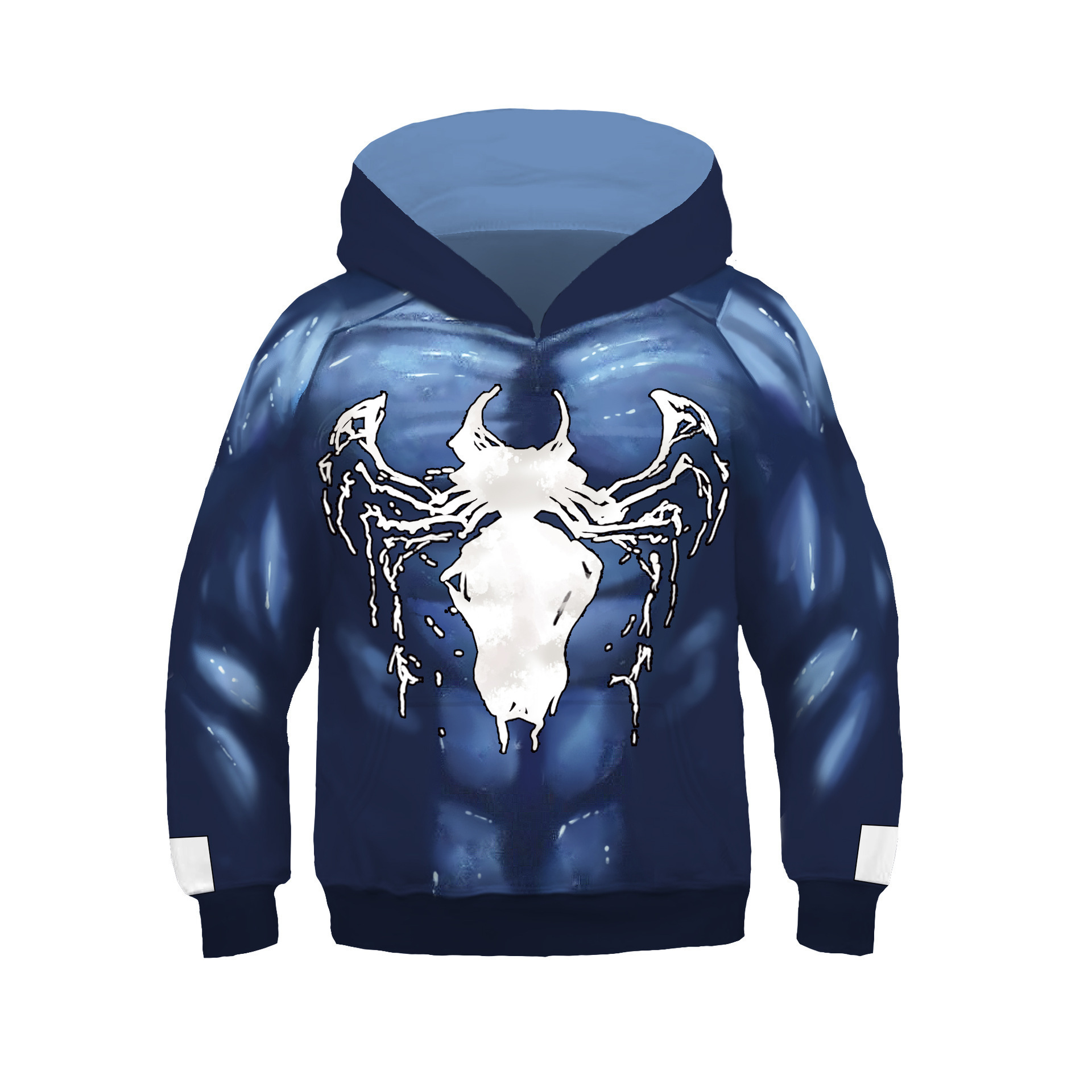 Two sets of blue Venom children's clothing