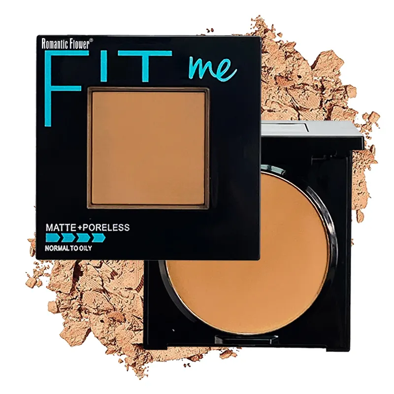 Customized private label makeup full coverage fit me face matte press powder for dark skin