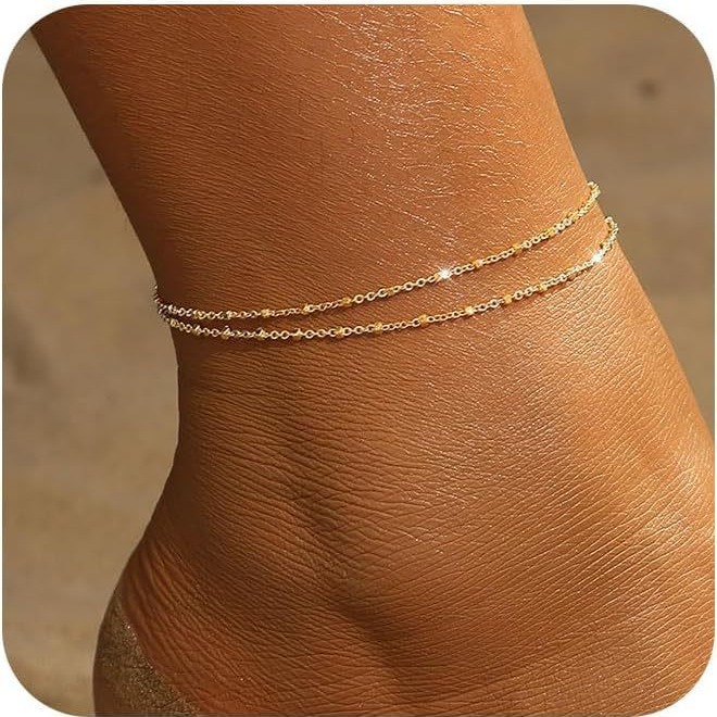 Perles de millet dorées à double couche