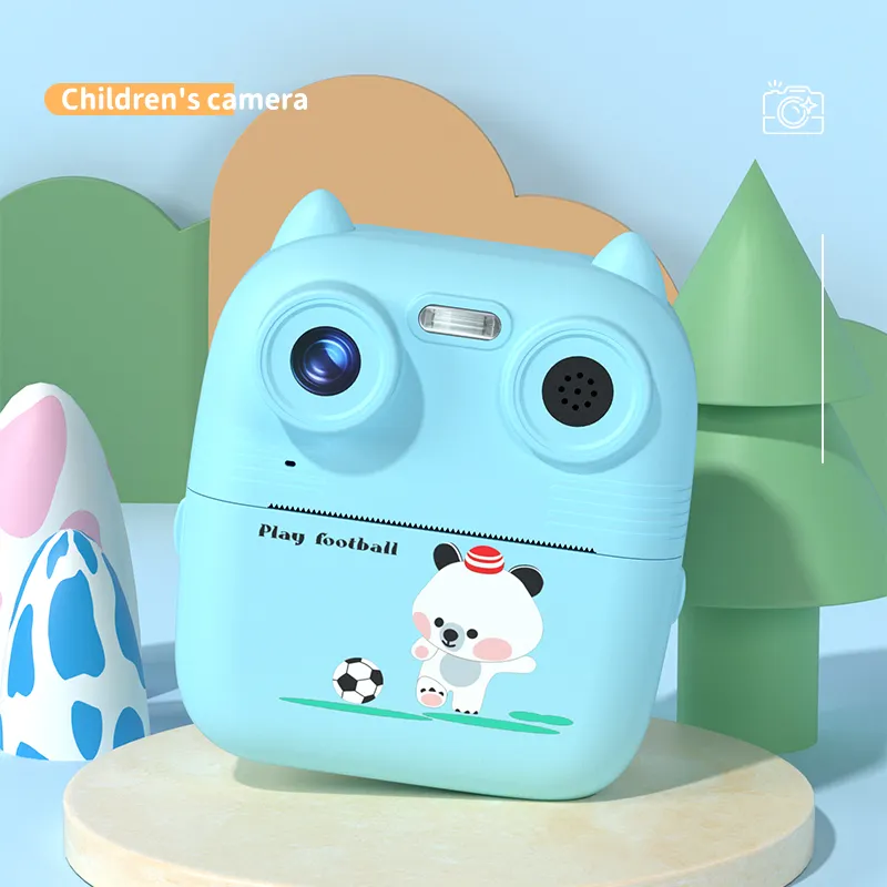 Respetuoso con el medio ambiente M aterials Papel fotográfico térmico Impresión fotográfica Cámara digital 1080P HD Cámara digital para niños con PRI instantáneo