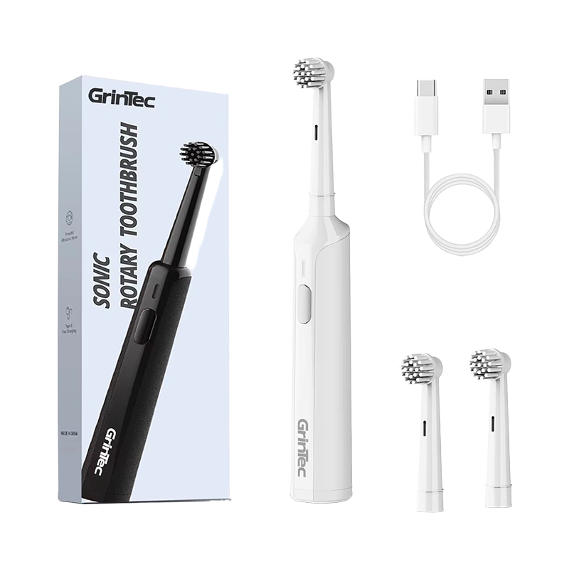 White with 2 brush heads