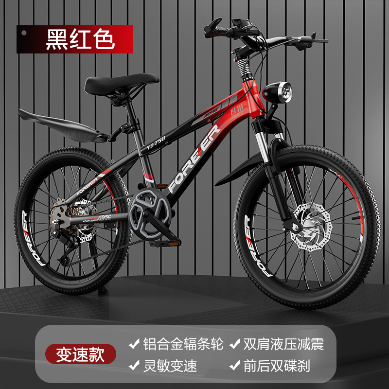 Support de roue à rayons noir et rouge (vitesse variable)