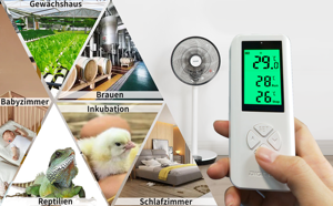 Kablosuz uzaktan kumanda dijital sıcaklık kontrol cihazı Plug-in LCD termostat çıkış plastik kablosuz dijital termometre - Product Image 4