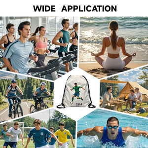 Custom LOGO Durable Outdoor Exercise Clothes Polyester Gym Draw <strong>String</strong> Bags <strong>Nylon</strong> Drawstring Backpack Bag - Product Image 6