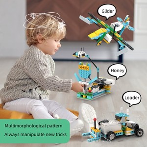 CB05 Science and Education Building Blocks Robot Can DIY Children's Early Education Toy <strong>Programming</strong> <strong>Class</strong> Electric Robot