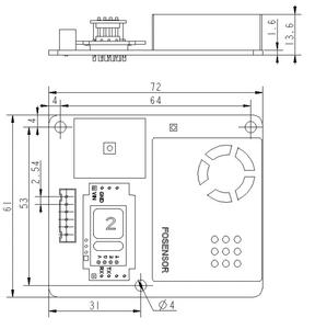 Fabricante de Fosensor multifuncional Co2 PM2.5 Módulo de Sensor de temperatura y humedad Sensor de calidad del aire para Monitor de calidad del aire - Product Image 6