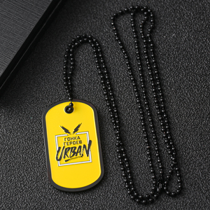 Высококачественное металлическое ожерелье Hesank для солдат, ярлык с мягкой эмалью, логотип со слоганом, персонализированная собачья бирка - Product Image 3