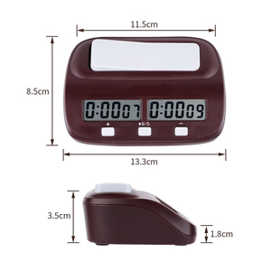 Schach Digital Memory Function Clock Profession elle Holz schach Timer Count Up Down Clock Spiel Mit Aufbewahrung tasche - Product Image 4