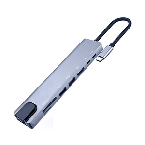 Dock MST双屏双显示适配器集线器USB C型笔记本电脑扩展坞8合1 USB C集线器集线器 - Product Image 1