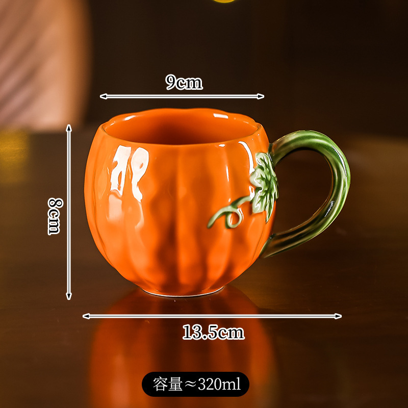 Orange delicate pumpkin cup