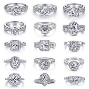 แหวนแต่งงานสีทอง14K 18K สีขาวล้วนแหวนเพชรโมอิส925สำหรับผู้หญิงแหวนหมั้นเพชรสีเงินมรกตสดใสตัดรูปไข่ - Product Image 5