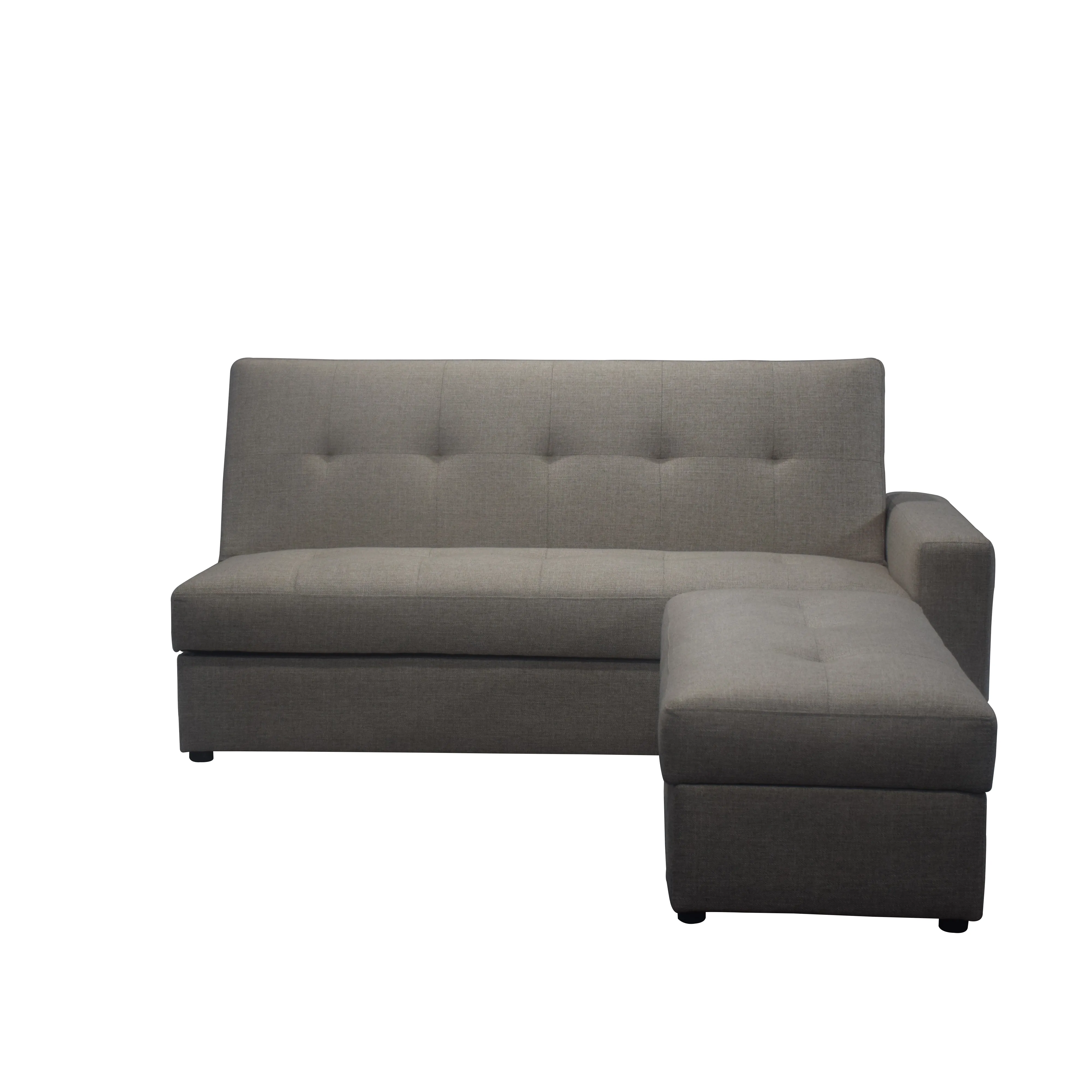 Canapé-lit moderne bon marché Meubles de salon avec pouf Cum Bed FabricLeather Folding Futon Sofa Bed