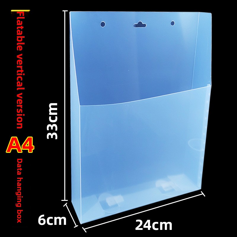 (24*33*6CM) Boîte accrochante de document A4 vertical aplatissable