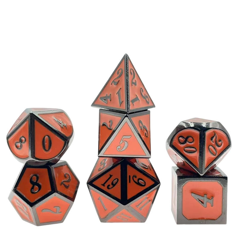 Orange coloré, noir, nickel