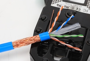 AOGE Cat6/Cat6e/Cat7 doppio schermato POE 1000Mbps uso interno PVC 8-Core rame privo di ossigeno 0.63mm 10 Gigabit cavo di rete IP65 - Product Image 6