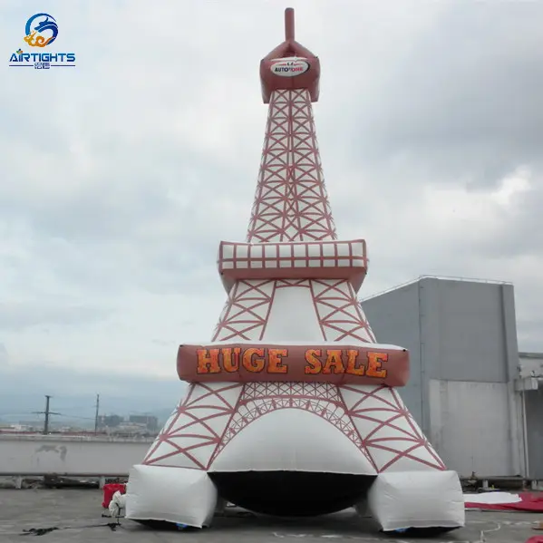 Réplica inflable de publicidad, globo inflable Jumbo de Torre Eiffel para gran venta, garantía comercial