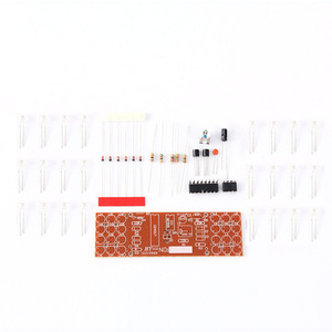 Elektronik DIY kiti kırmızı mavi çift renk yanıp sönen ışıklar Strobe NE555 CD4017 elektronik uygulama öğrenme kitleri Suite - Product Image 4