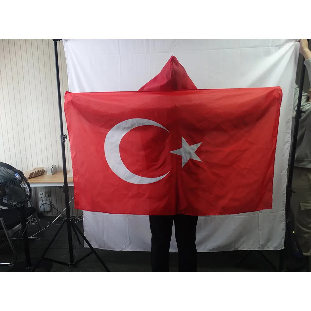 150x9 0 سنتيمتر شعارات حسب الطلب الهتاف مروحة الرأس الجسم العلم تركيا الاتحادية المتحدة الوطني شال العلم ل كرة القدم الأحداث الرياضية ألعاب