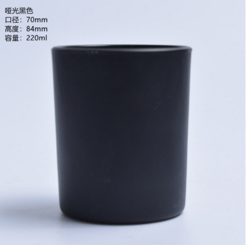 DIY frosted candle cup transparent candle holder empty cup wooden lid candle jar glass container