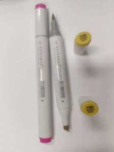 Set di pennarelli a punta doppia a 48 colori con Logo personalizzato IERS pennarelli a base di alcol e punte a scalpello per il disegno artistico