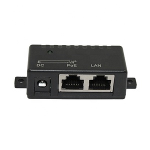 デュアルRJ45ポート10/100Mbps出力5V-52VPoEスプリッターおよびIPカーマー用インジェクター - Product Image 1