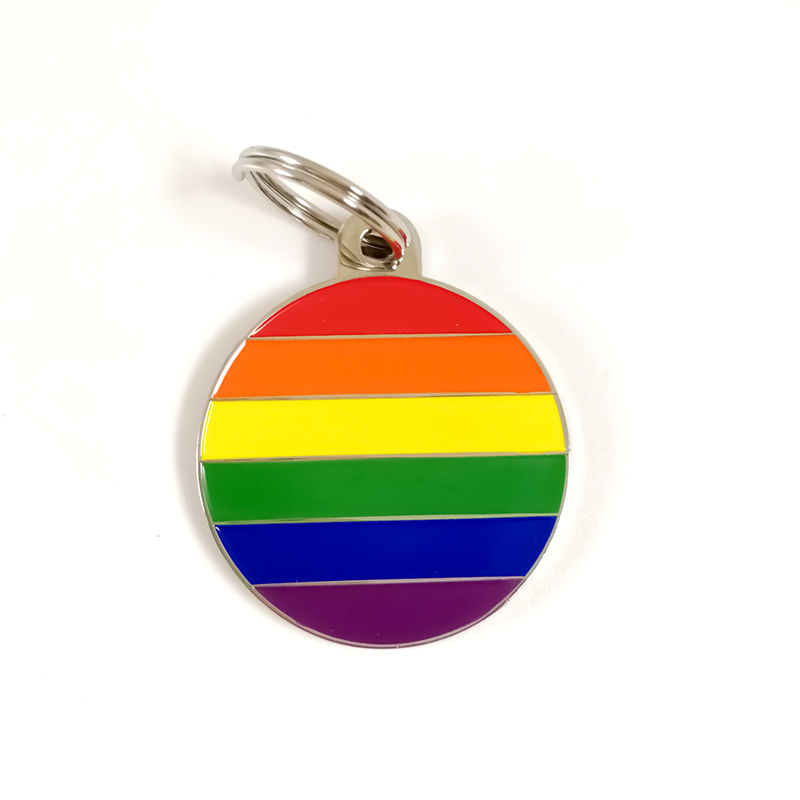 Étiquette de chien LGBTQ Rainbow