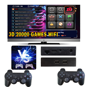 ゲームボックス高解像度4KスーパーコンソールビデオゲームボックスPSPシミュレータ20000 + レトロゲームとTVボックスワイヤレスコントローラ制御