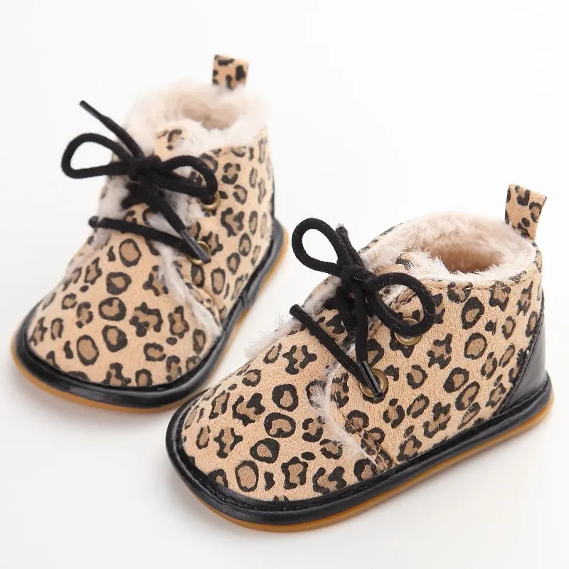 Conception de fantaisie chaussures de marche bébé hiver chaud décontracté en peluche enfant en bas âge bottes