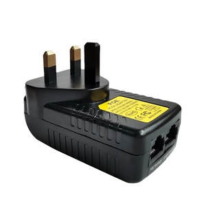OEM PSE 24V 1A可互换插头POE适配器黑白防火电源，具有相机使用功能 - Product Image 1
