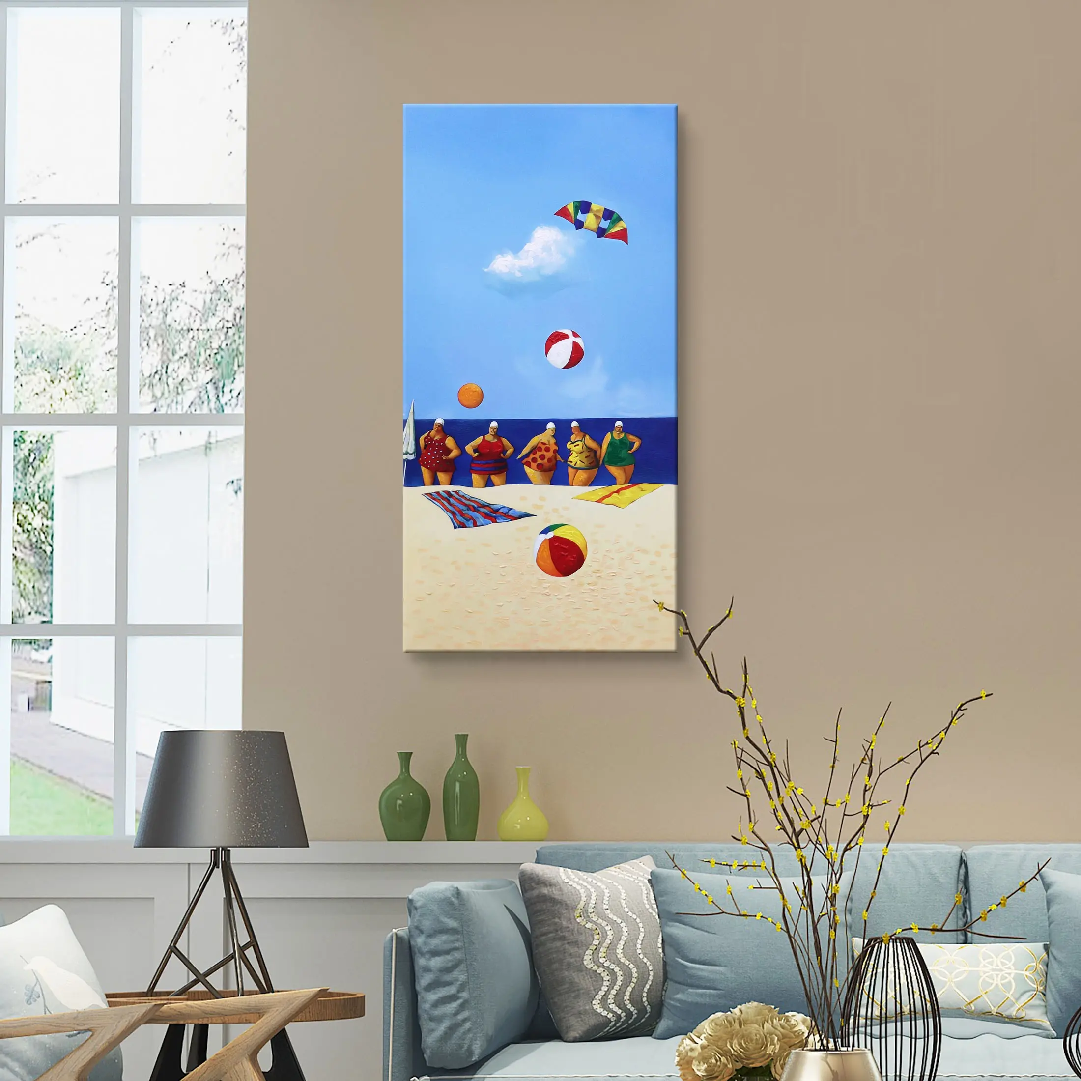 لوحة فنية مطبوعة من قماش مخملي 30% رسومات يدوية لوحة فنية للشاطئ والحائط من الأكريليك رسومات فنية مرسومة باليد على قماش فن تجريدي