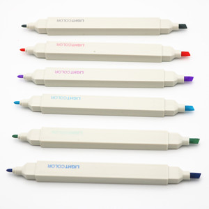 Evidenziatore a punta morbida con punta protettiva per gli occhi senza spurgo a doppia testa con evidenziatore - Product Image 4