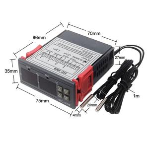 Controlador de temperatura Digital inteligente con salida de LED dual, 12V, 24V, 220V, con sensor, controlador de temperatura Digital