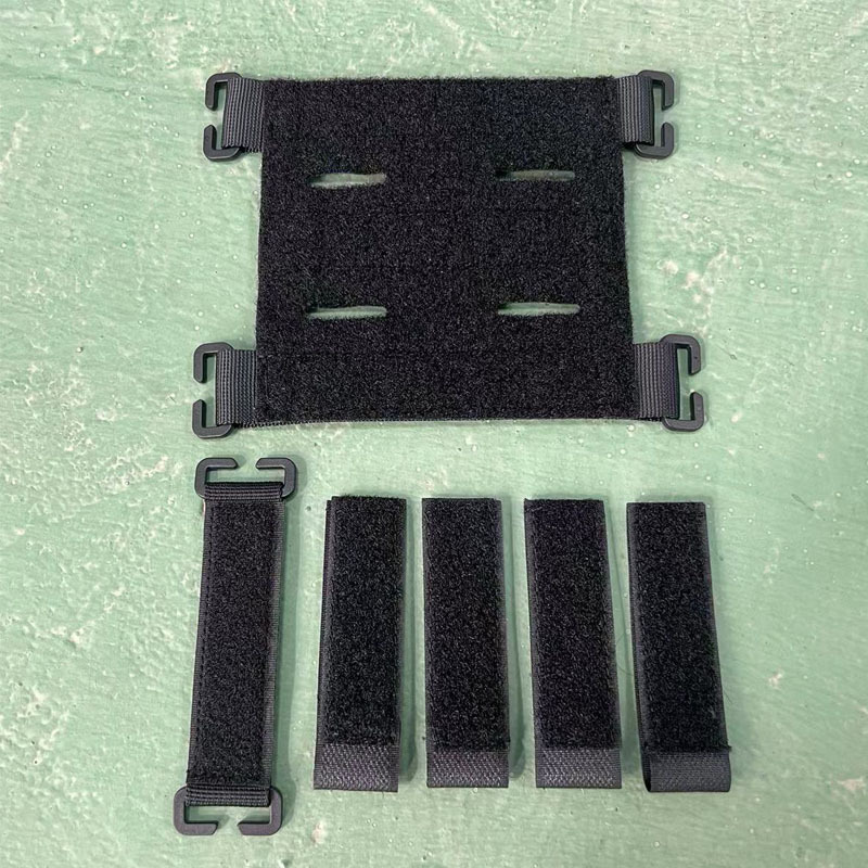 Square Tactical Velcro 3-Piece Set - Black