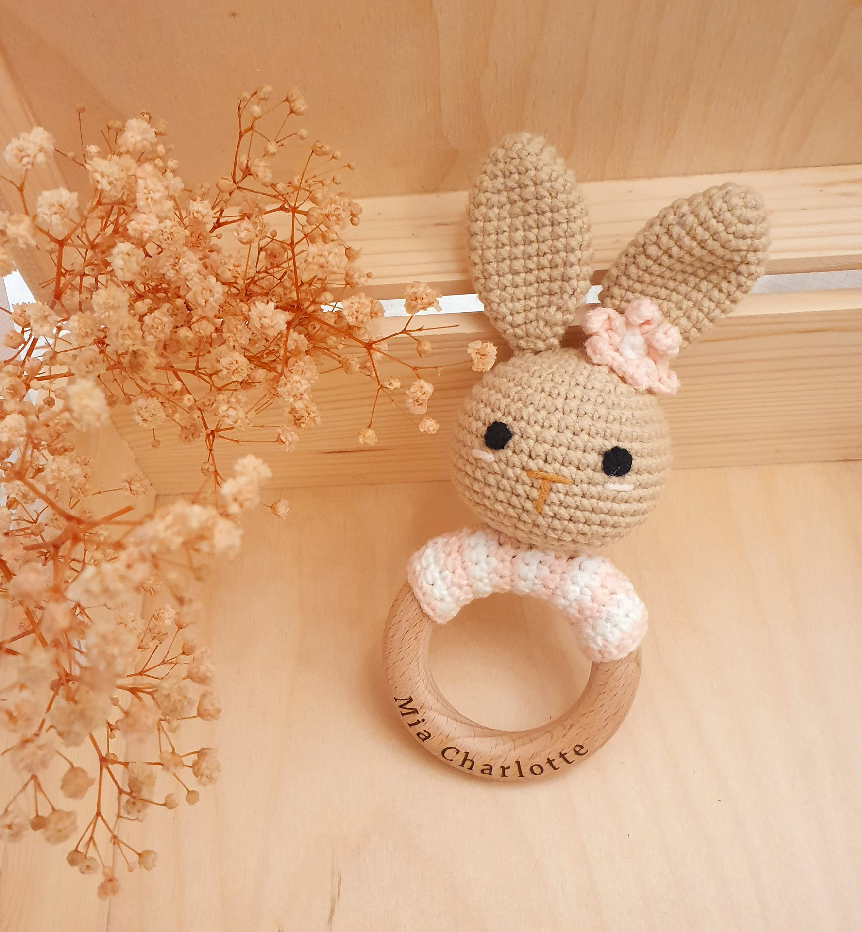 Producto terminado - Conejito flor