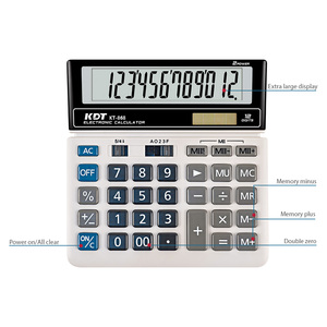 CT-868 12-Bit <strong>Digital</strong> Desktop Calculator Battery Operated Multi-Purpose for Office Accounting and Calendar Made of Plastic - Product Image 3