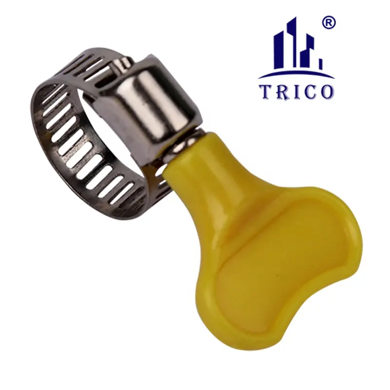 हेबै TRICO स्टेनलेस स्टील समायोज्य नली क्लिप के साथ पाइप क्लिप नली दबाना प्लास्टिक संभाल