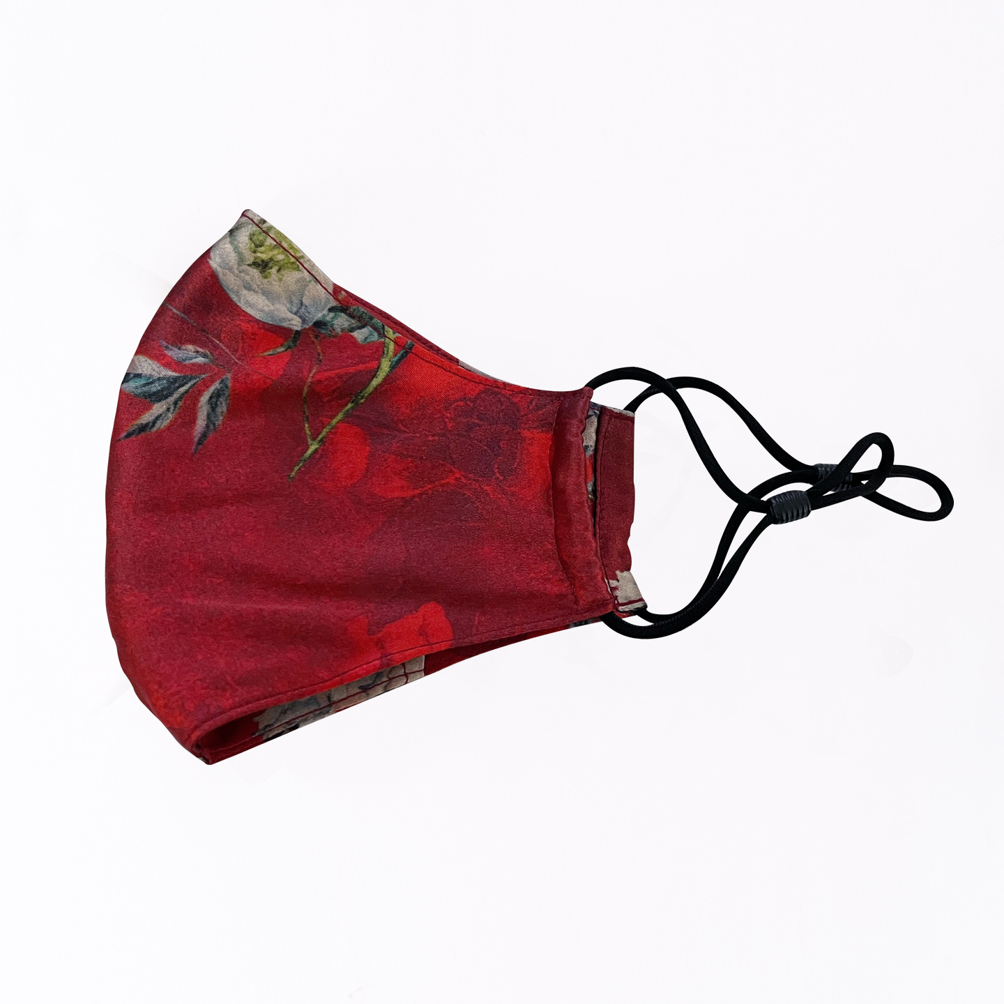 Burgundy Pure silk face mask