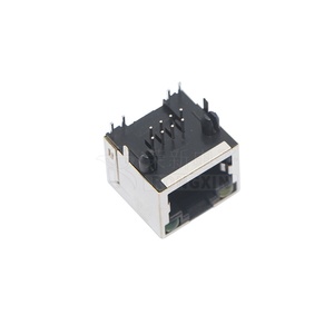 Hongsheng Right Angle Nữ 5M <span class=keywords><strong>RJ45</strong></span> Che Chắn Kết Nối Mạng Ổ Cắm Modular Jack Kết Nối ABS Hình Chữ Nhật PCB Ip20 - Product Image 3