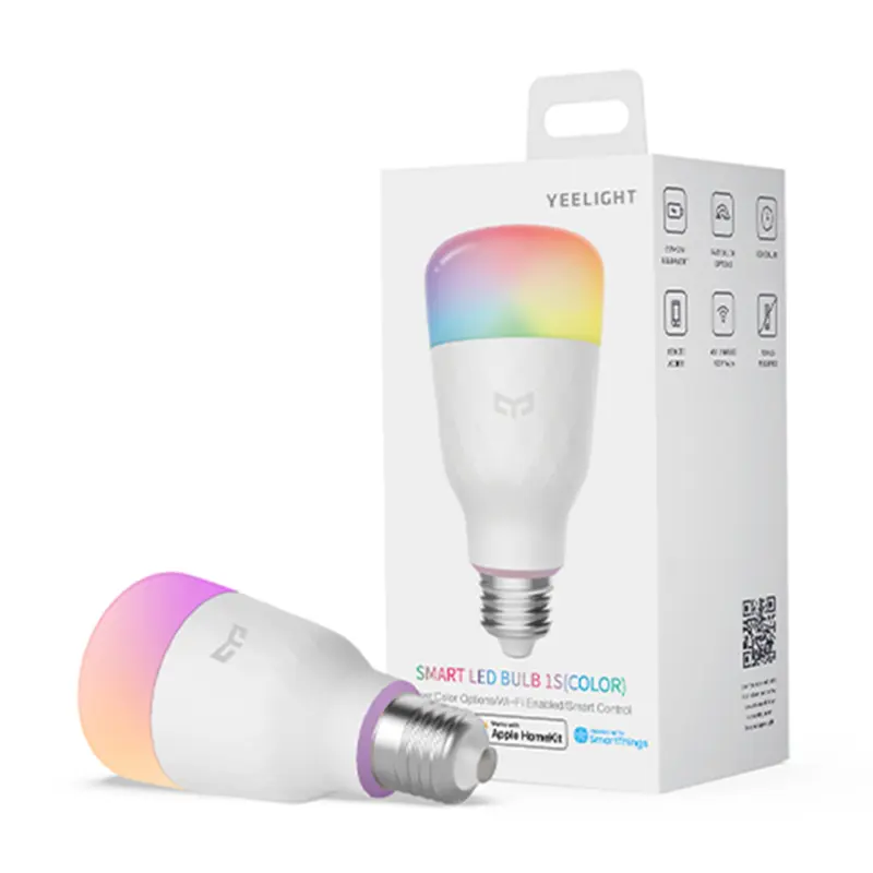 YEELIGHT Xiaomi Offres Spéciales bas prix LED smart ampoule 1S, 90 lm/w, multicolore, Télécommande, fonctionne avec Google assistant pour la maison