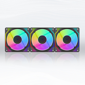 Lovingcool新しいデザインARGBPCケーシングファンゲーミングLEDライトコンピューターCPUクーラー120mmRGBPWM冷却ファン (コントローラーセット付き) - Product Image 3