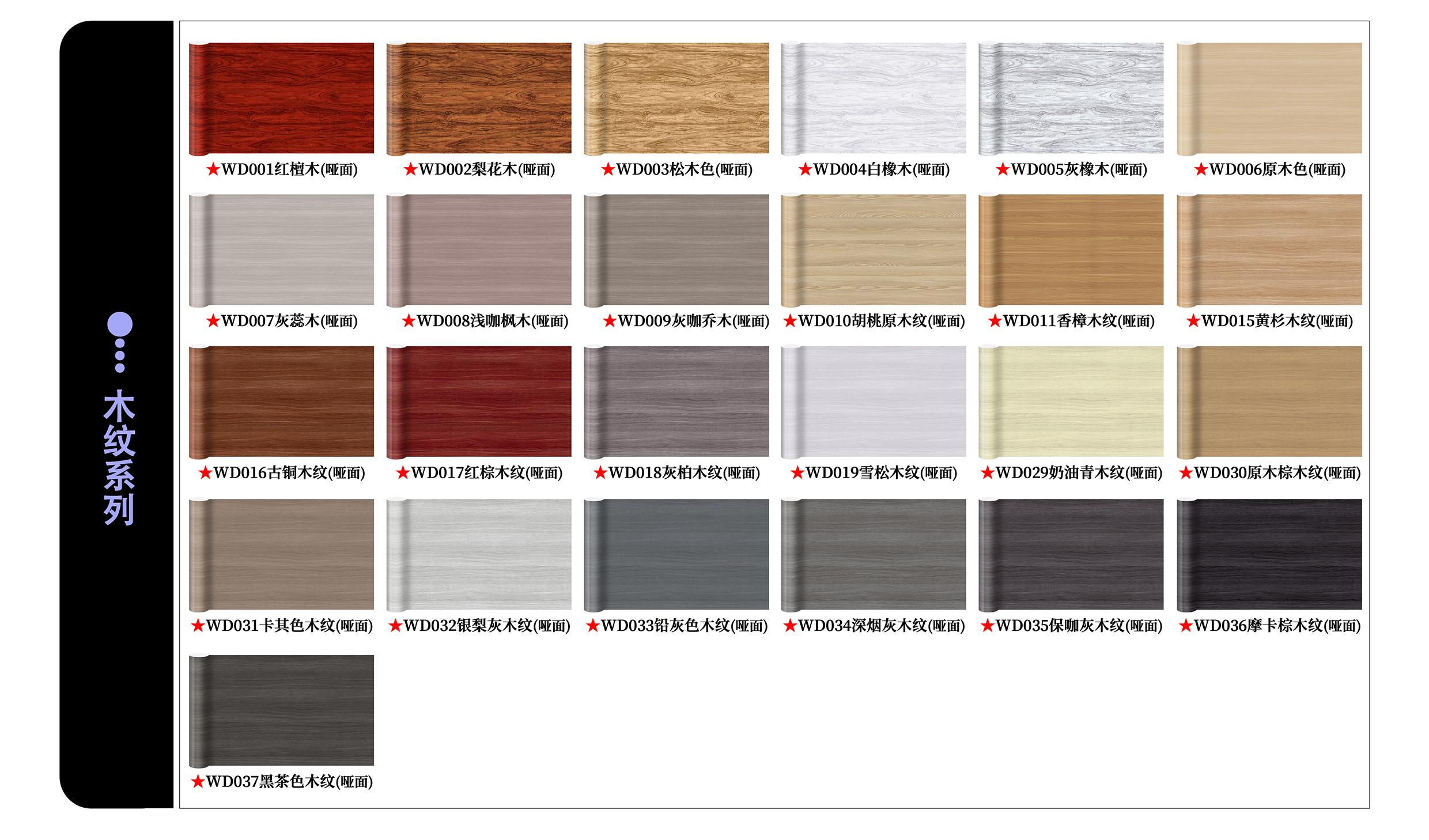 Serie de vetas de madera