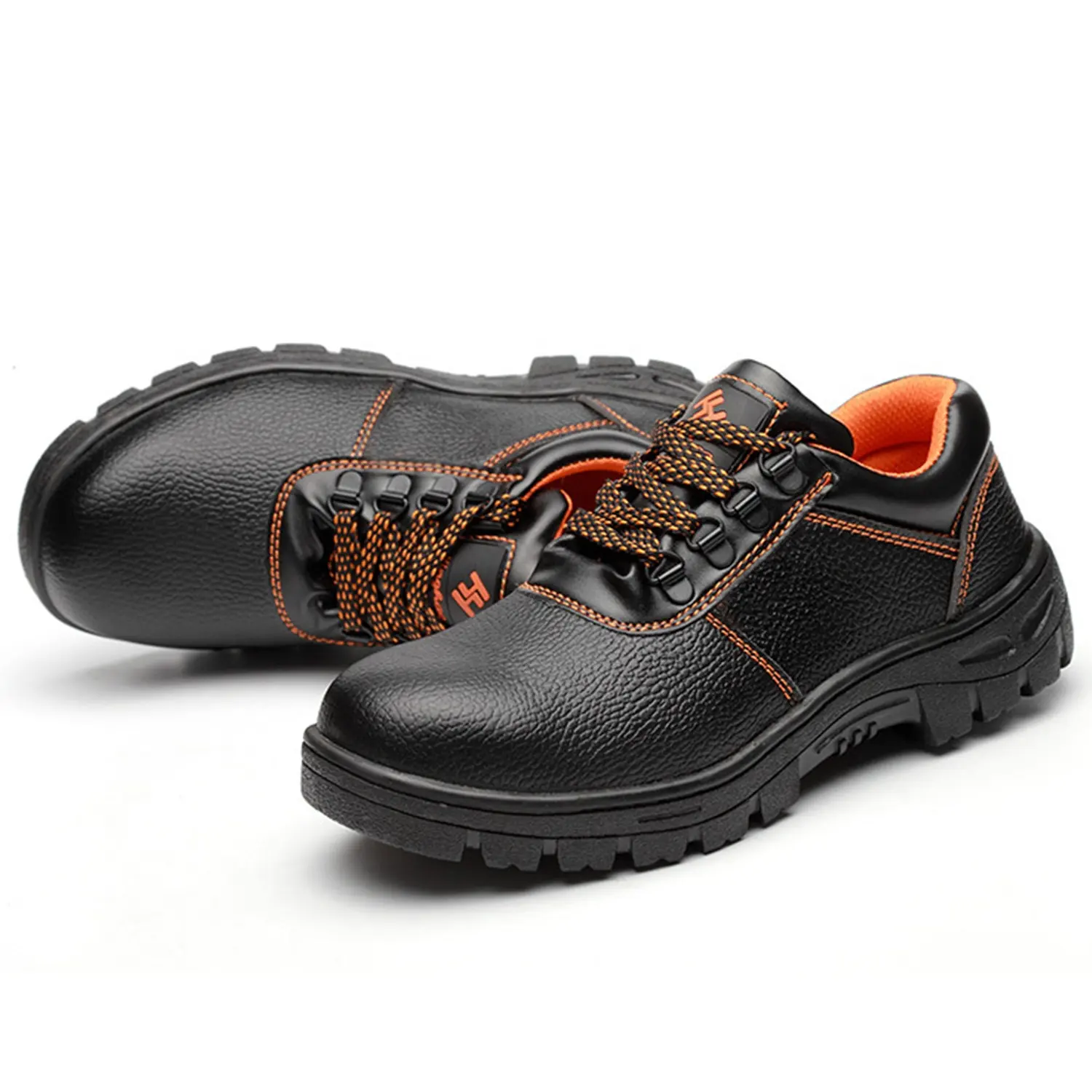 Botas de seguridad para hombre, calzado ligero y transpirable, de cuero, de algodón, con punta de acero, para invierno