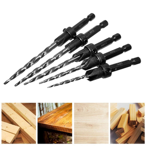 סט סיביות עיבוד עץ ציר חור מנעול התקן מקדחי DIY <span class=keywords><strong>Pro</strong></span> עם קצה קרביד